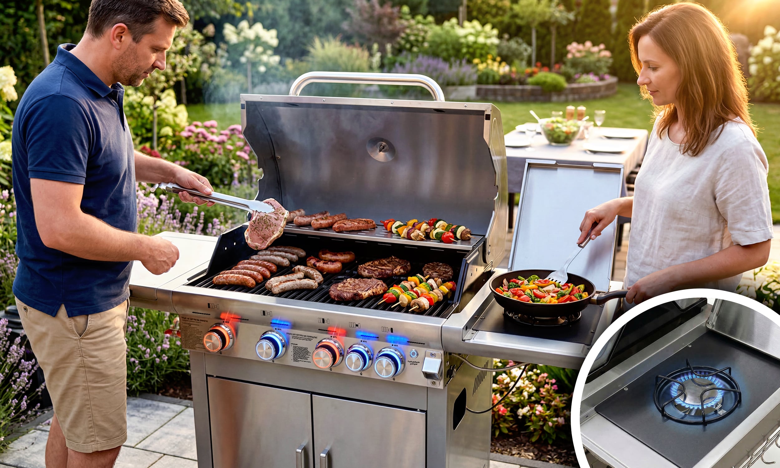 Grill gazowy — pakiet premium — taras + palnik