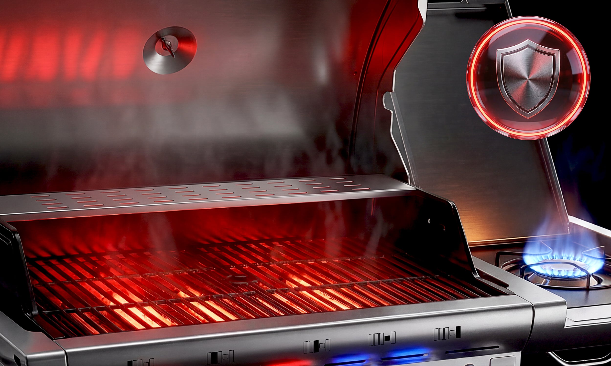 Grill gazowy — pakiet premium — grzanie + temperatura