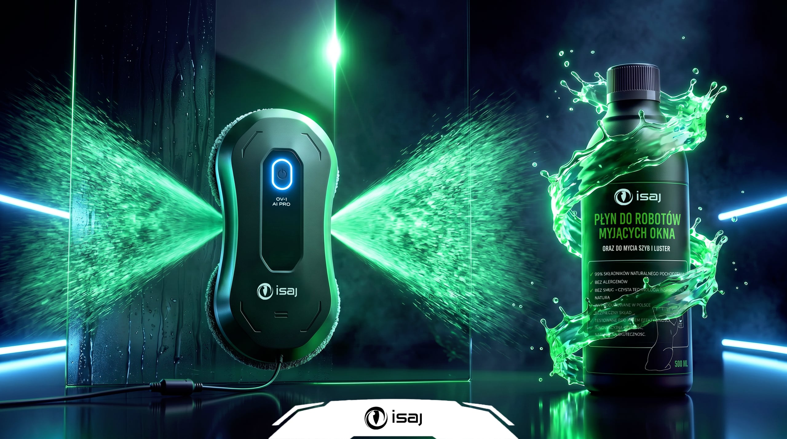 Robot do mycia okien — pakiet premium — myjka efekty plyn