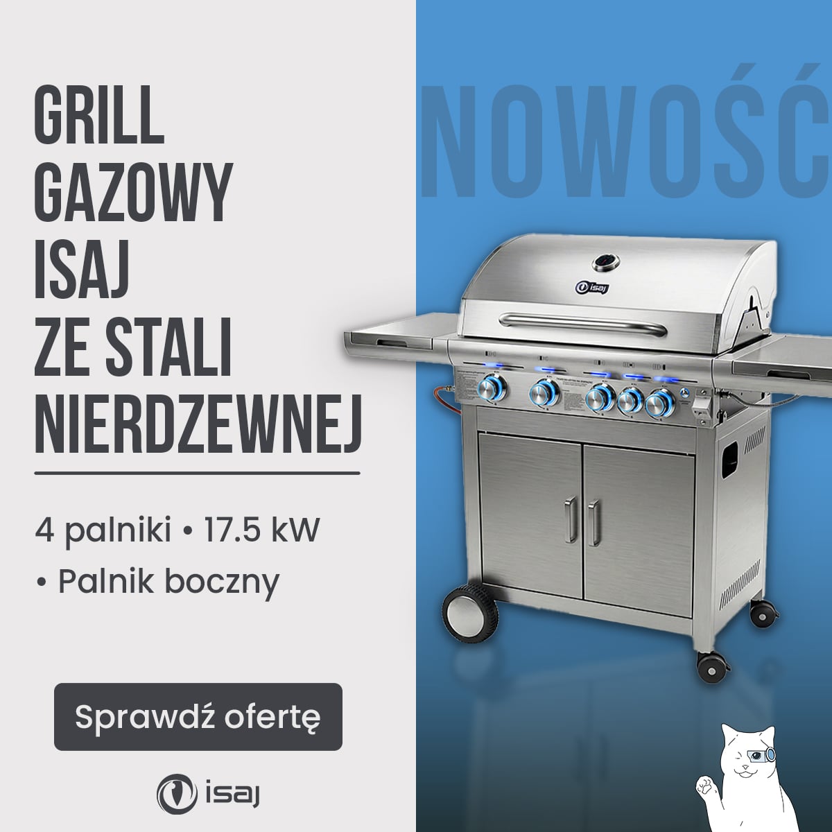 Kompozycja grill gazowy w 3 formatach — 1200x1200