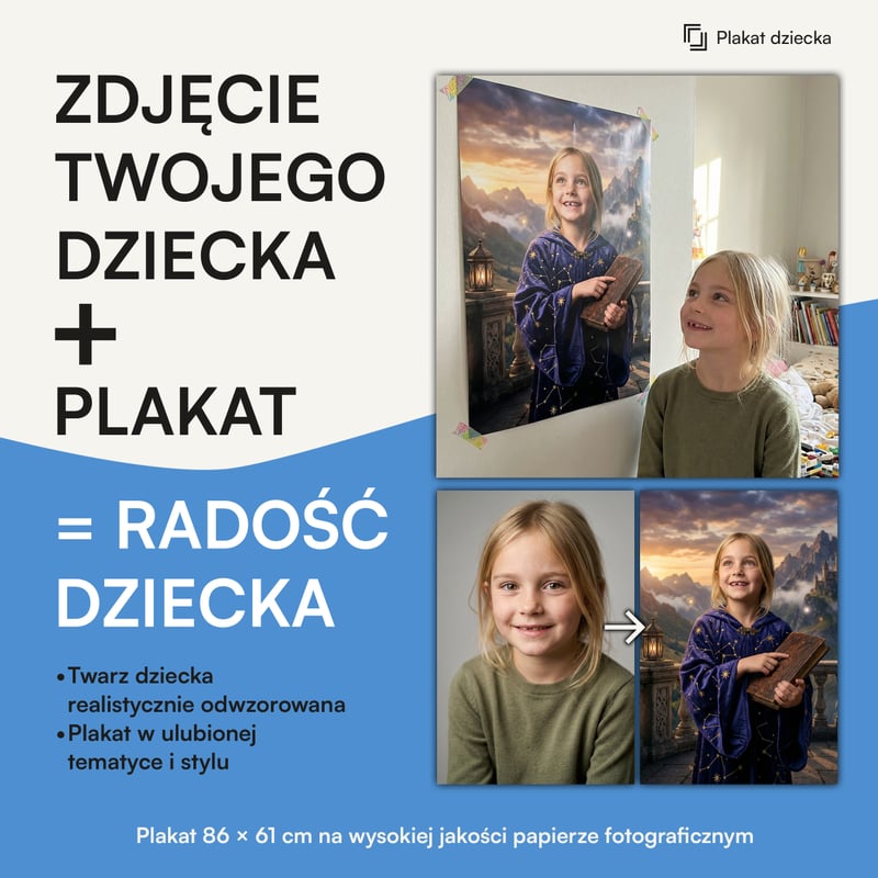 Reklama: spersonalizowany plakat dziecka — reklama fb
