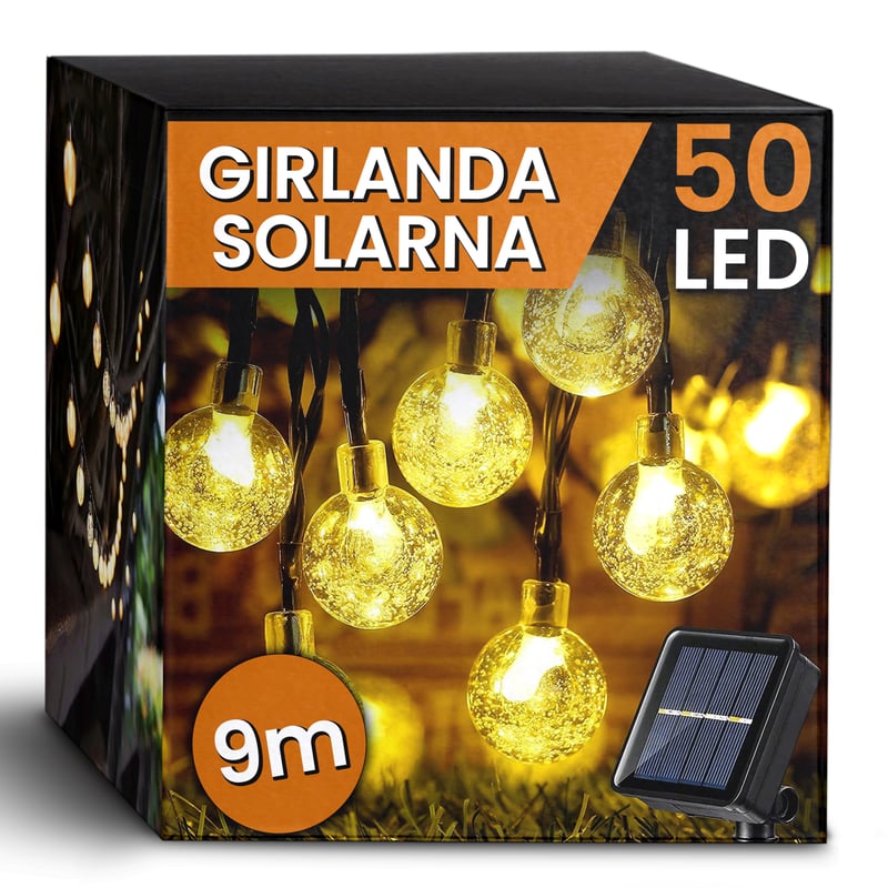 Miniatura Allegro: girlanda solarna typu kulki