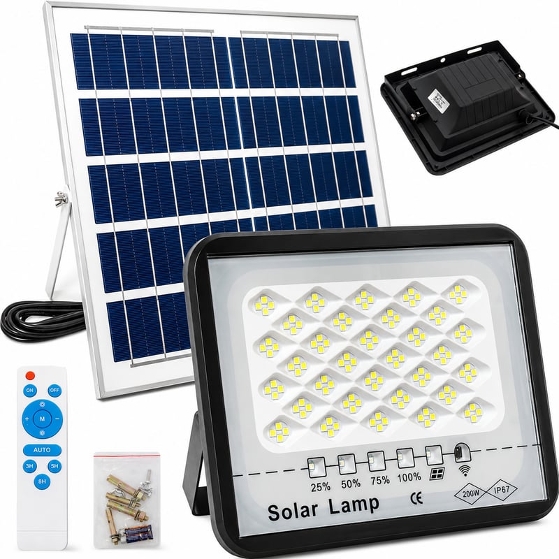 Miniatura Allegro: lampa solarna typu halogen
